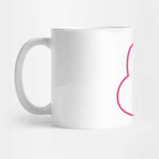 Rabbit In Strange Mood Pink Color Mug